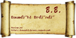 Baumöhl Brúnó névjegykártya